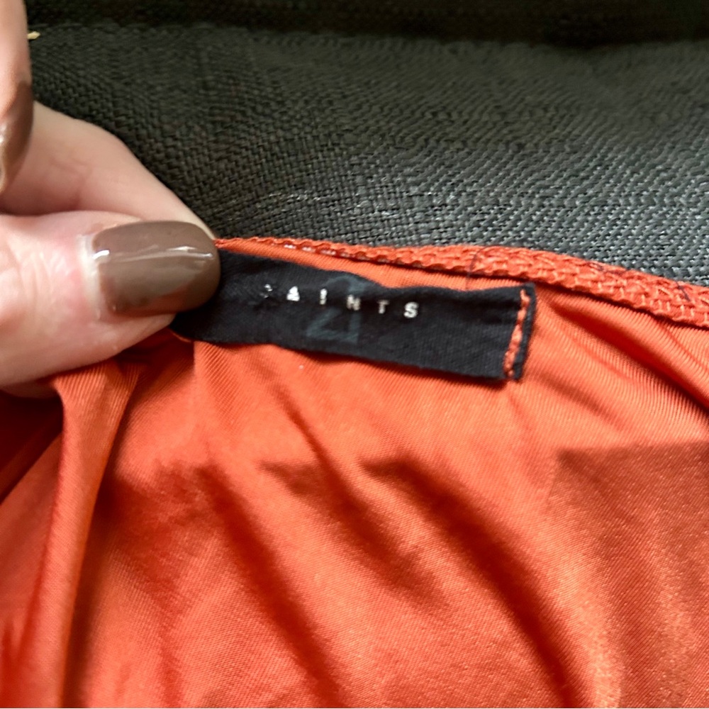 Elegant One-Shoulder Rust Top small - Picture 3 of 4